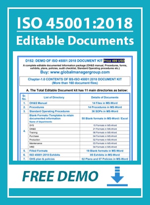 Iso 45001 2018 Manual Audit Checklist Documentation Consultancy